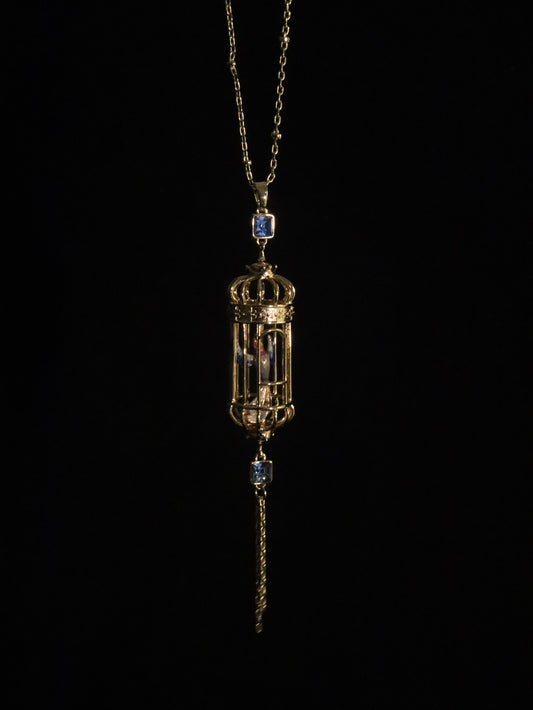 British Bill Skinner Bird Cage Drop Pendant