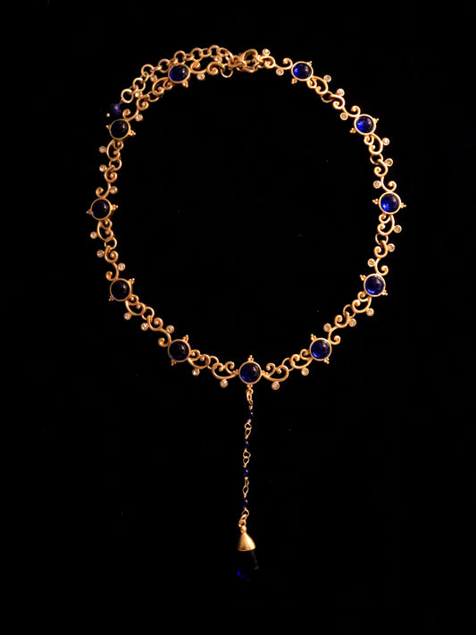 Czech Artisan Handcrafted Necklace 18k Gold Plated